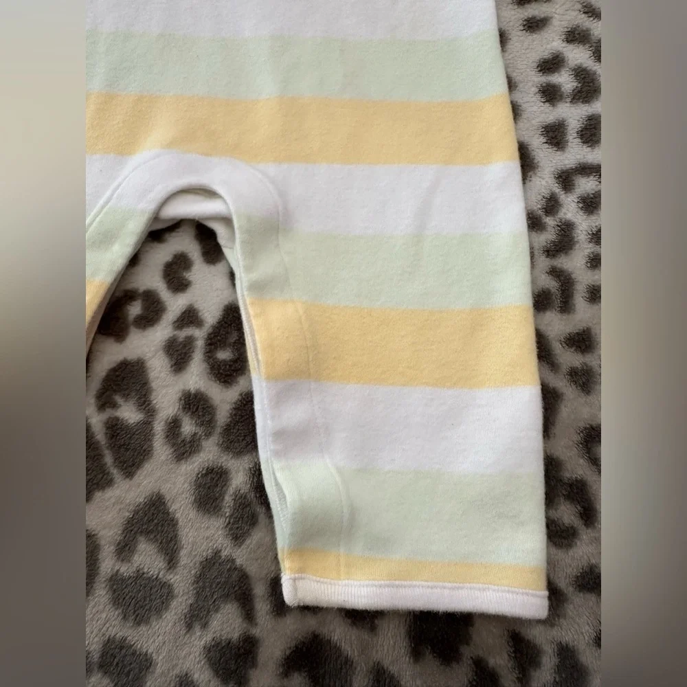 babyGap Short Sleeve Striped One-Piece for Baby in Green Yellow Size 6-12 Months